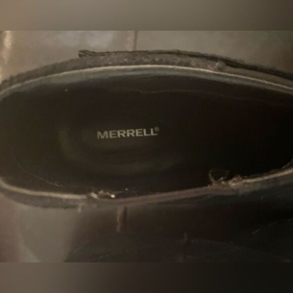 Merrell Black Luxe Button Ankle Slip On Booties - Picture 6 of 11